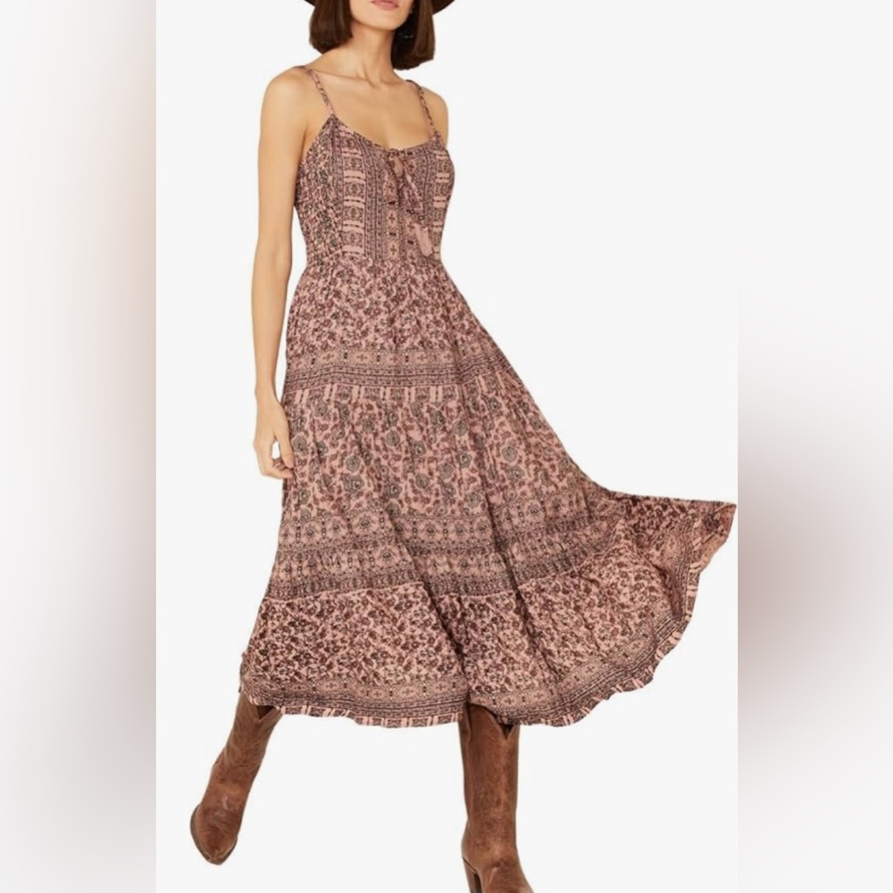 Angie Bohemian Floral  Strappy Dress Size Large